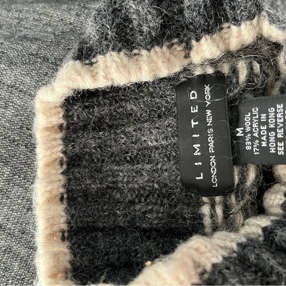 Vintage Limited Wool Sweater Gray Medium - Picture 8 of 10